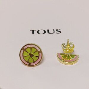 TOUS Earring Silver Vermeil TOUS St. Tropez Cup Earrings with enamel Women Jewel